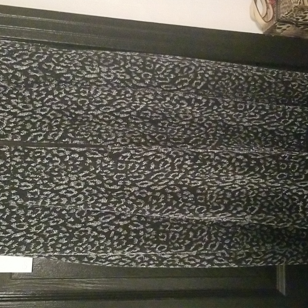 Women's Calvin Klein Dress; Black and Metallic Silver Animal Print; Size 14 - Picture 4 of 8